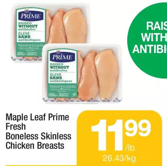 Highland Farms Maple leaf prime fresh boneless skinless chicken breasts offer