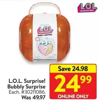 Walmart L.o.l. surprise! bubbly surprise offer