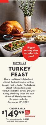 Longo's Turkey feast offer