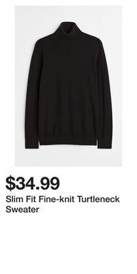 H&M Slim fit fine-knit turtleneck sweater offer