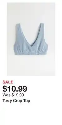 H&M Terry crop top offer