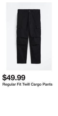 H&M Regular fit twill cargo pants offer