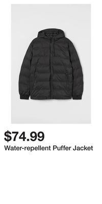 H&M Water-repellent puffer jacket offer
