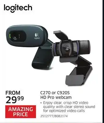 The Source Logitech c270 or c920s hd pro webcam offer