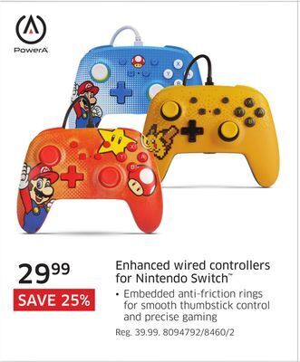 The Source Powera enhanced wired controllers for nintendo switch offer