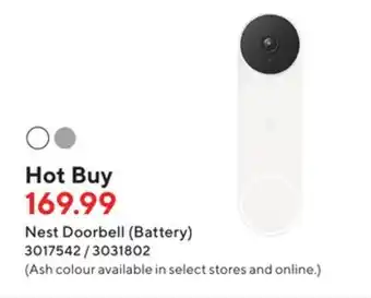 Staples Google nest doorbell (battery) offer