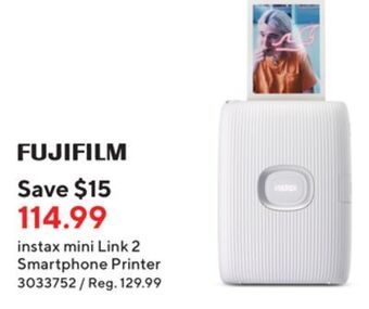 Staples Fujifilm instax mini link 2 smartphone printer offer