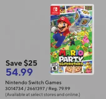 Staples Nintendo switch games offer
