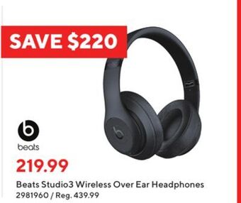 Staples Beats studio3 wireless over ear headphones offer