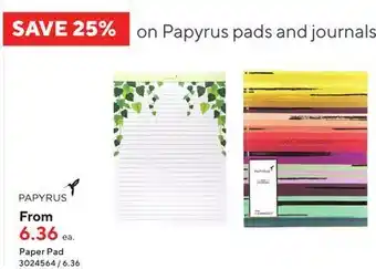 Staples Papyrus premium fashion pad - letter size - leave offer