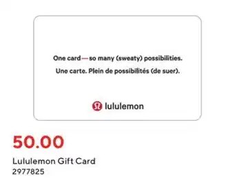 Staples Lululemon gift card offer