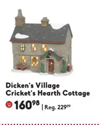 Dicken's village cricket's hearth cottage