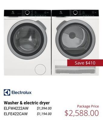 Canadian Appliance Source Electrolux washer & electric dryer offer