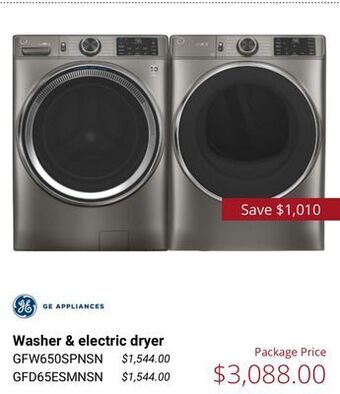 Canadian Appliance Source Ge washer & electric dryer offer