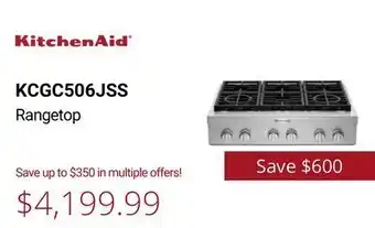 Canadian Appliance Source Kitchenaid rangetop offer