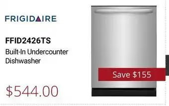 Canadian Appliance Source Frigidaire built-in undercounter dishwasher offer