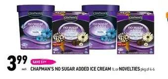 Coppa's Fresh Market 11 339999 each save $180 chapman's no sugar added ice cream 1l or novelties pkg of 4-6 offer