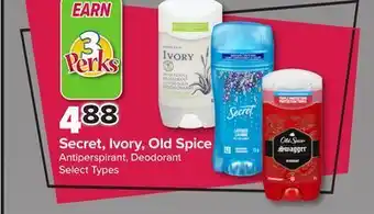 PharmaChoice Secret, ivory, old spice antiperspirant, deodorant offer
