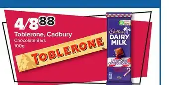 PharmaChoice Toblerone, cadbury chocolate bars offer