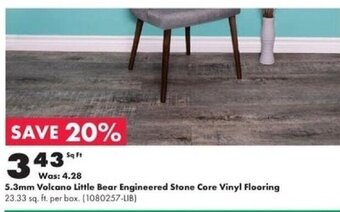 Kent 5.3mm Volcano Little Bear Engineered Stone Core Vinyl Flooring offer