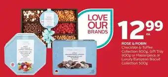 Rexall Rose & robin chocolate & toffee collection, gift tray or masterpiece or luxury european biscuit collection offer