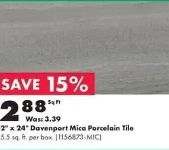 Kent 2" x 24" Davenport Mica Porcelain Tile offer