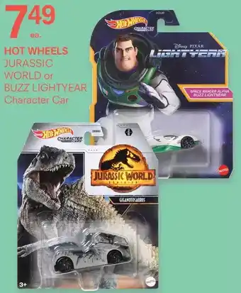 Guardian Pharmacy Hot wheels jurassic world or buzz lightyear character car offer