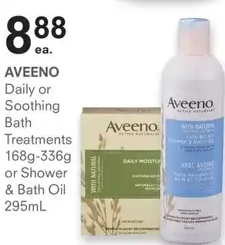 Guardian Pharmacy Aveeno daily or soothing bath treatments or shower & bath oil offer