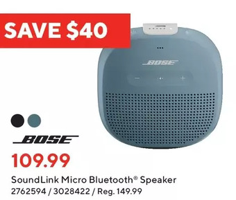 Staples Bose soundlink micro bluetooth speaker offer