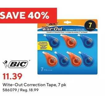 Staples Bic wite-out correction tape offer