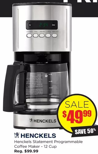 Kitchen Stuff Plus Henckels statement programmable coffee maker offer