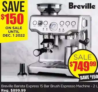 Kitchen Stuff Plus Breville barista express 15 bar brush espresso machine offer