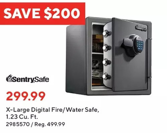Staples Sentrysafe x-large digital fire/water safe offer
