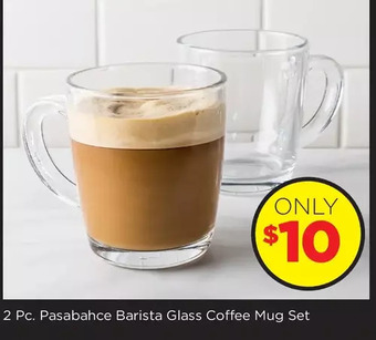 Kitchen Stuff Plus 2 pc. pasabahce barista glass coffee mug set offer