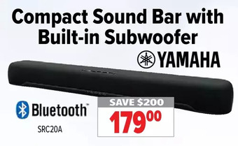 2001 Audio Video Yamaha compact sound bar with built-in subwoofer offer