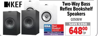 2001 Audio Video Kef two-way bass reflex bookshelf speakers offer