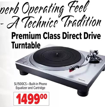 2001 Audio Video Premium class direct drive turntable offer