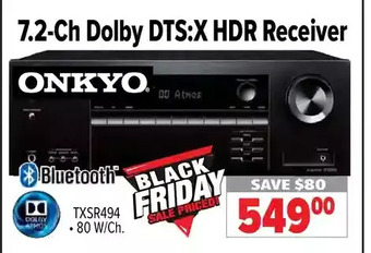 2001 Audio Video Onkyo 7.2-ch dolby dts:x hdr receiver offer