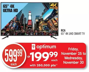 Shoppers Drug Mart Rca 65" 4k uhd smart tv offer