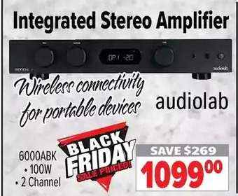 2001 Audio Video Audiolab integrated stereo amplifier offer