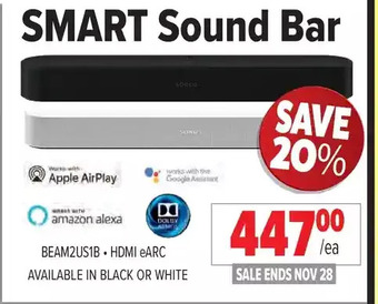 2001 Audio Video Sonos smart sound bar offer