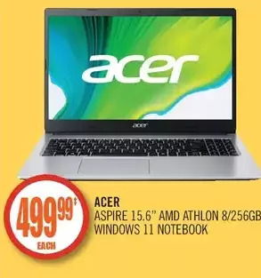 Shoppers Drug Mart Acer aspire 15.6" amd athlon 8/256gb windows 11 notebook offer