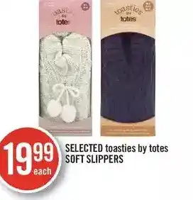 Shoppers Drug Mart Toasties by totes soft slippers offer