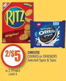 Shoppers Drug Mart Christie cookies or crackers offer