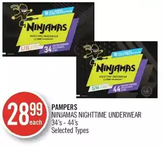 Shoppers Drug Mart Pampers ninjamas nighttime underwear offer