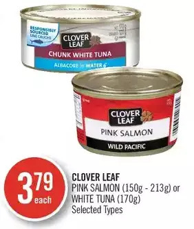 Shoppers Drug Mart Clover leaf pink salmon or white tuna offer