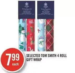 Shoppers Drug Mart Tom smith 4 roll gift wrap offer