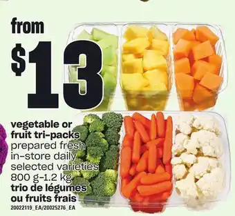 Independent City Market Vegetable or fruit tri-packs, 800 g-1.2 kg offer