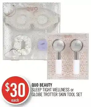 Shoppers Drug Mart Quo beauty sleep tight wellness or globe trotter skin tool set offer