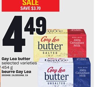 Independent City Market Gay lea butter, 454 g offer